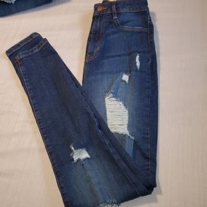 High waist skinny jeans